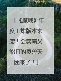 《魔域》年度王炸版本来袭！会卖萌又能打的灵兽天团来了！