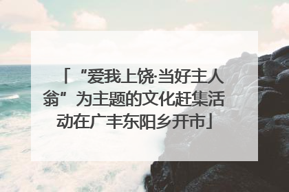 “爱我上饶·当好主人翁”为主题的文化赶集活动在广丰东阳乡开市