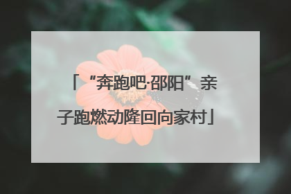 “奔跑吧·邵阳”亲子跑燃动隆回向家村