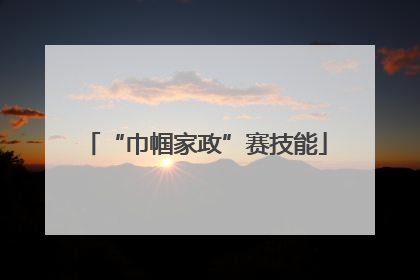 “巾帼家政”赛技能