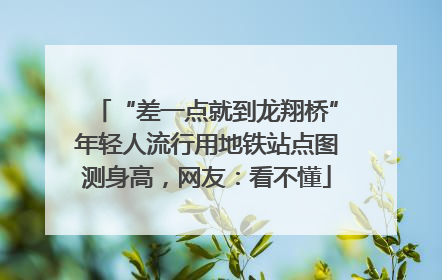 “差一点就到龙翔桥”年轻人流行用地铁站点图测身高，网友：看不懂