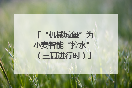 “机械城堡”为小麦智能“控水”（三夏进行时）