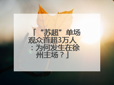 “苏超”单场观众首超3万人：为何发生在徐州主场？