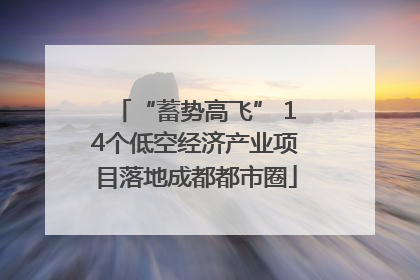 “蓄势高飞” 14个低空经济产业项目落地成都都市圈