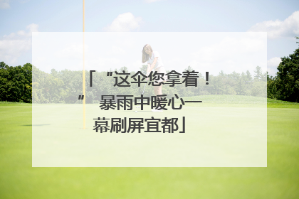 “这伞您拿着！” 暴雨中暖心一幕刷屏宜都