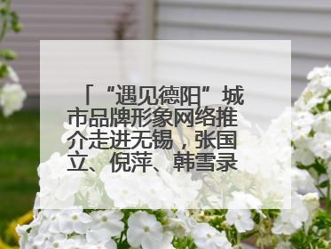 “遇见德阳”城市品牌形象网络推介走进无锡，张国立、倪萍、韩雪录视频助阵