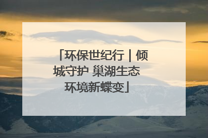 环保世纪行｜倾城守护 巢湖生态环境新蝶变