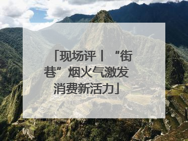 现场评丨“街巷”烟火气激发消费新活力