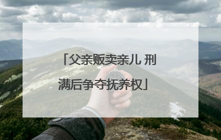 父亲贩卖亲儿 刑满后争夺抚养权
