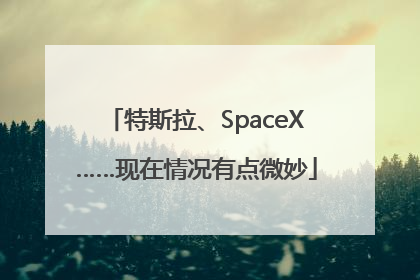 特斯拉、SpaceX……现在情况有点微妙