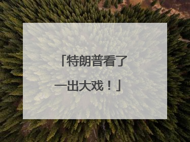 特朗普看了一出大戏！