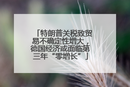 特朗普关税致贸易不确定性增大，德国经济或面临第三年“零增长”