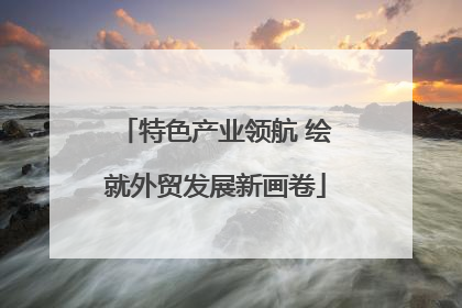 特色产业领航 绘就外贸发展新画卷