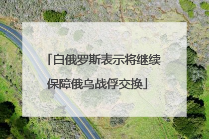 白俄罗斯表示将继续保障俄乌战俘交换
