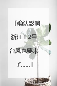 确认影响浙江！2号台风也要来了……