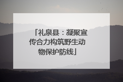 礼泉县：凝聚宣传合力构筑野生动物保护防线