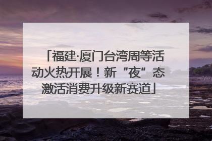 福建·厦门台湾周等活动火热开展！新“夜”态激活消费升级新赛道