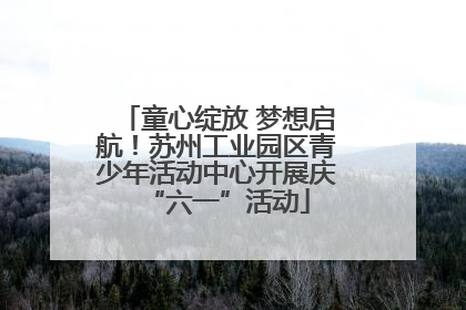 童心绽放 梦想启航！苏州工业园区青少年活动中心开展庆“六一”活动