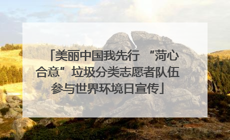 美丽中国我先行 “菏心合意”垃圾分类志愿者队伍参与世界环境日宣传
