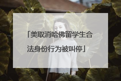 美取消哈佛留学生合法身份行为被叫停