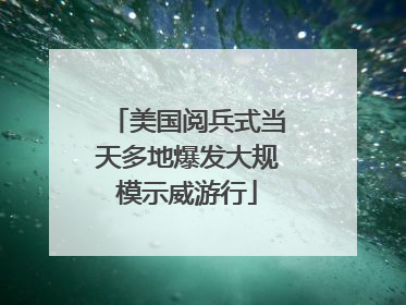 美国阅兵式当天多地爆发大规模示威游行