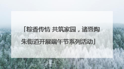 粽香传情 共筑家园，诸暨陶朱街道开展端午节系列活动