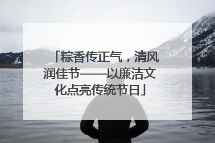 粽香传正气，清风润佳节——以廉洁文化点亮传统节日