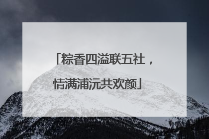粽香四溢联五社，情满浦沅共欢颜