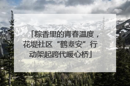 粽香里的青春温度，花堤社区“鹤耋安”行动架起跨代暖心桥