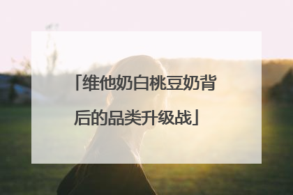 维他奶白桃豆奶背后的品类升级战
