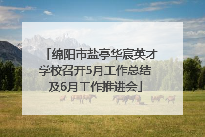 绵阳市盐亭华宸英才学校召开5月工作总结及6月工作推进会