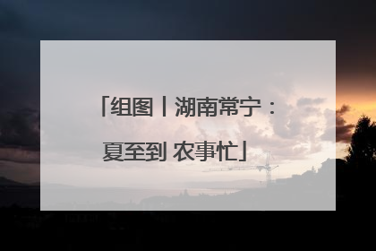 组图丨湖南常宁：夏至到 农事忙