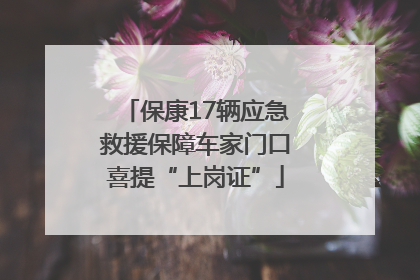 保康17辆应急救援保障车家门口喜提“上岗证”