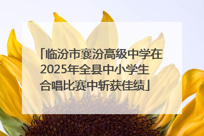 临汾市襄汾高级中学在2025年全县中小学生合唱比赛中斩获佳绩