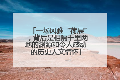 一场风雅“荷展”，背后是相隔千里两地的渊源和令人感动的历史人文情怀