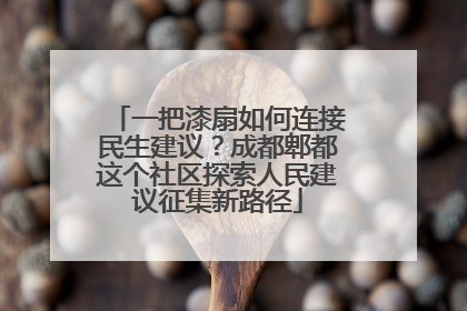 一把漆扇如何连接民生建议？成都郫都这个社区探索人民建议征集新路径