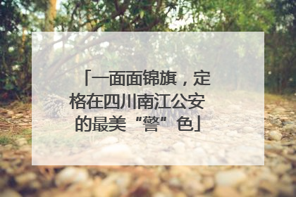 一面面锦旗，定格在四川南江公安的最美“警”色