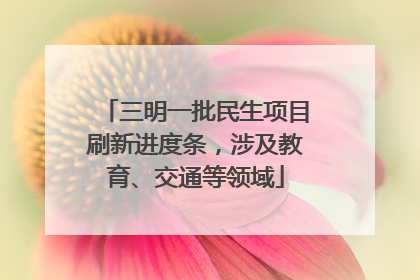 三明一批民生项目刷新进度条，涉及教育、交通等领域