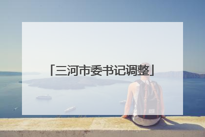 三河市委书记调整