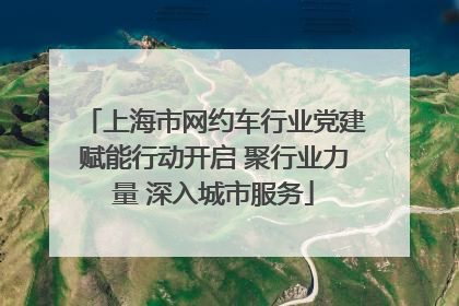 上海市网约车行业党建赋能行动开启 聚行业力量 深入城市服务