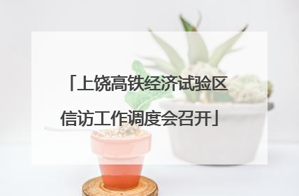 上饶高铁经济试验区信访工作调度会召开