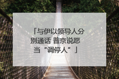 与伊以领导人分别通话 普京说愿当“调停人”