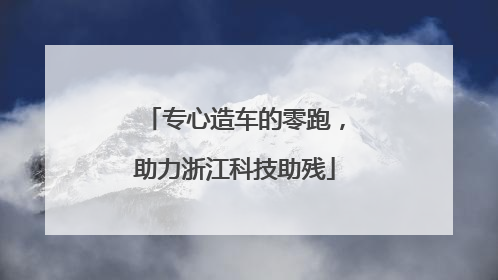 专心造车的零跑，助力浙江科技助残