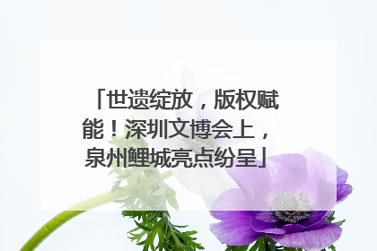 世遗绽放，版权赋能！深圳文博会上，泉州鲤城亮点纷呈