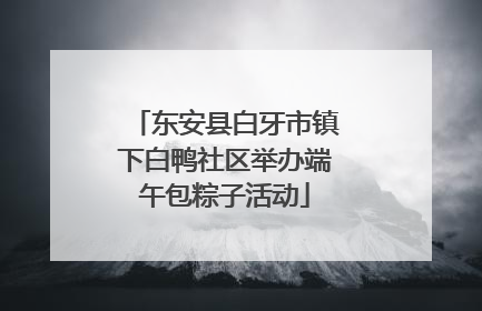 东安县白牙市镇下白鸭社区举办端午包粽子活动