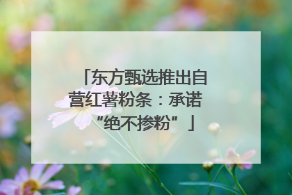 东方甄选推出自营红薯粉条：承诺“绝不掺粉”