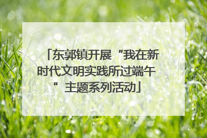 东郭镇开展“我在新时代文明实践所过端午”主题系列活动