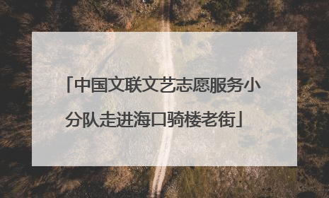 中国文联文艺志愿服务小分队走进海口骑楼老街