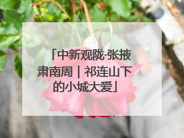 中新观陇·张掖肃南周｜祁连山下的小城大爱