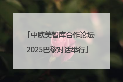 中欧美智库合作论坛·2025巴黎对话举行